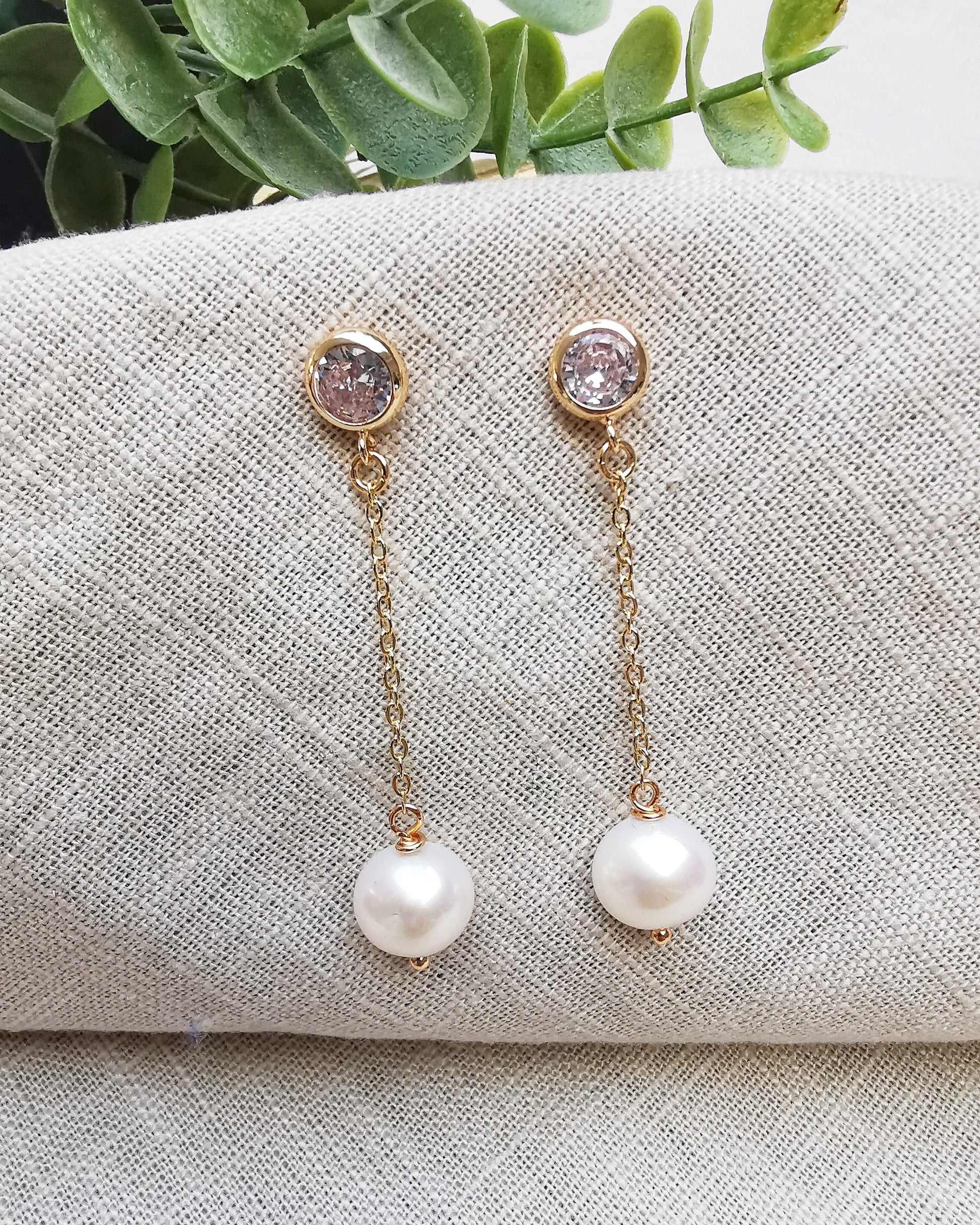 Vera || Freshwater Pearl Long Drop Earrings - Vinta Shop