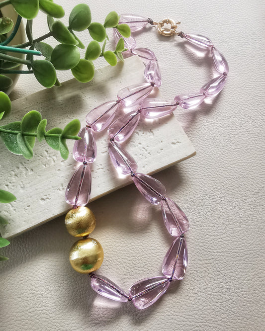 Pink Crystal Statement Necklace