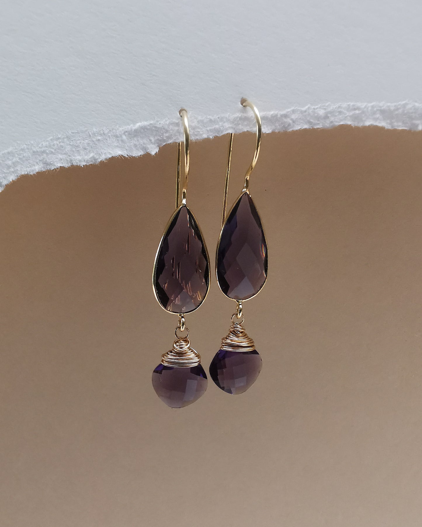 Amethyst Teardrop Earrings