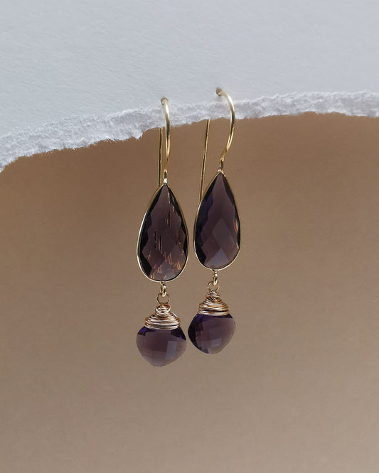 Amethyst Teardrop Earrings