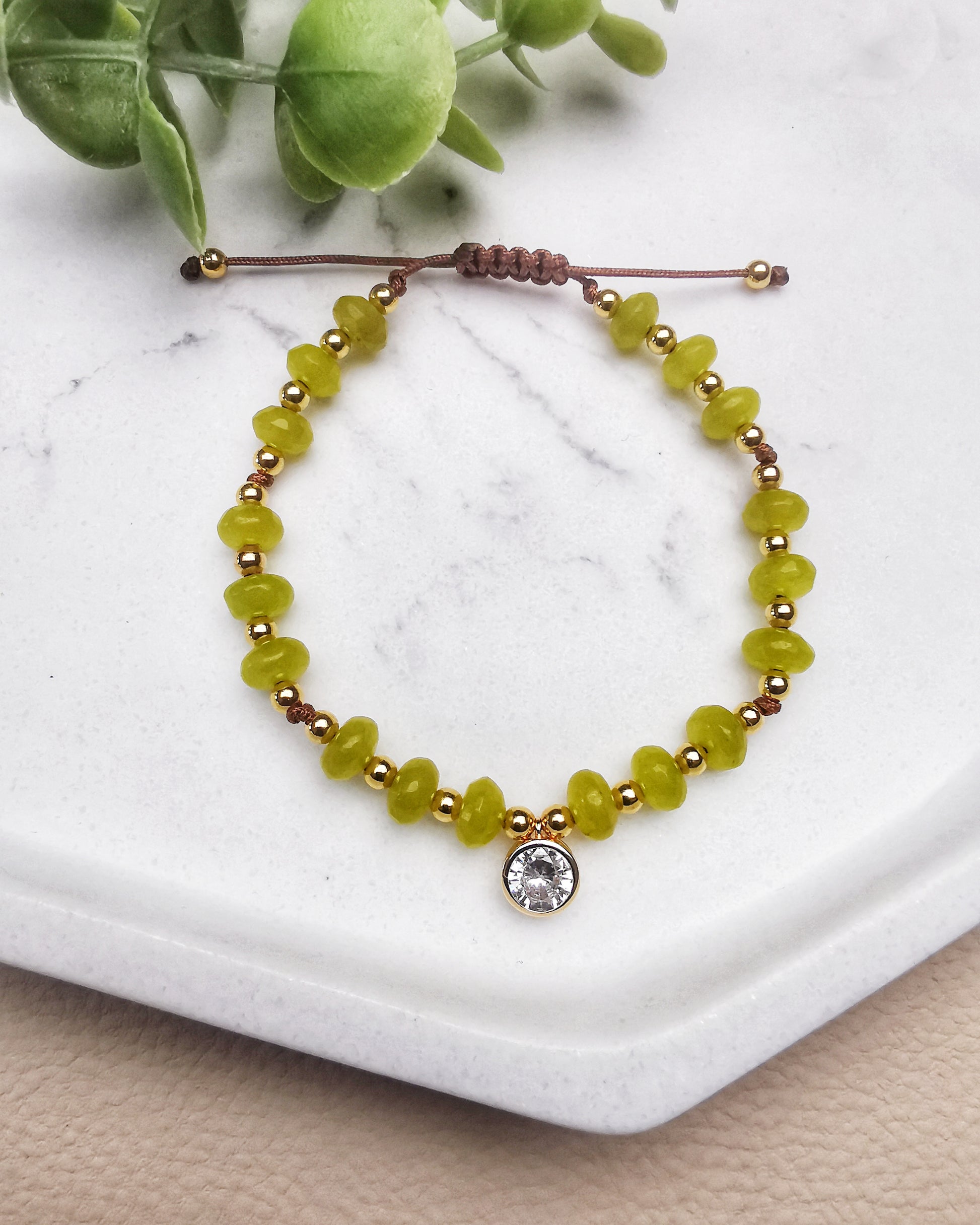 Adjustable String Gemstone Bracelet - Vinta Shop