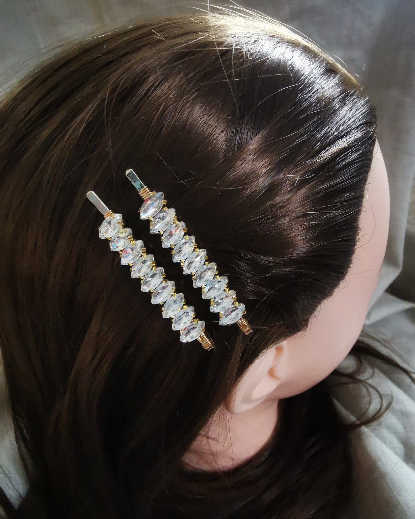 Crystal Marquise Rhinestone Hair Pins.