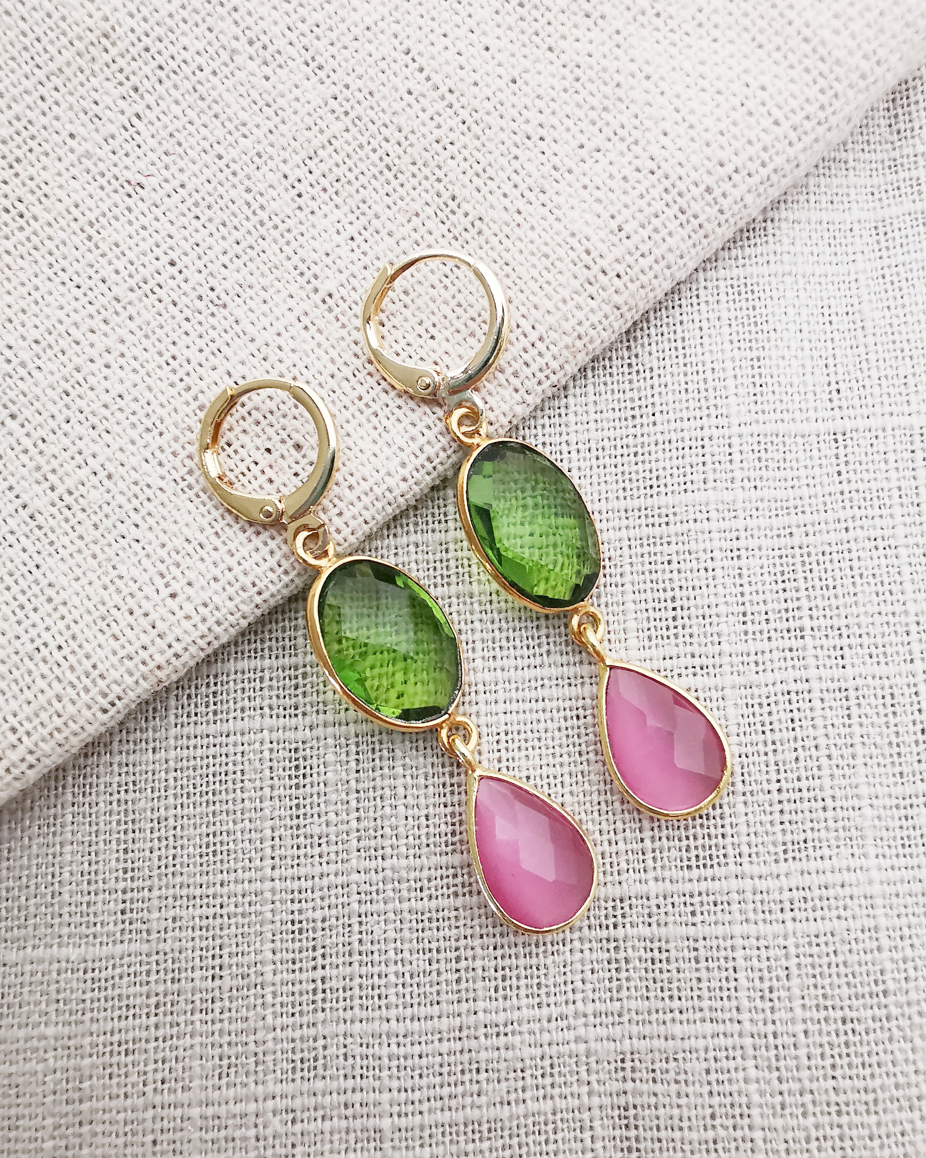 Peridot drop store earrings